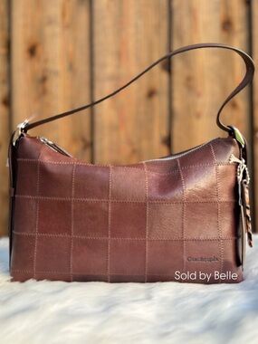 NWT Coachtopia Alter Ego Slouchy Shoulder Checkerboard Maple Bag